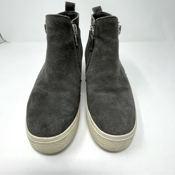 Steve Madden “Madden Wedgie” Gray Leather/Suede Booties – Size 8 - Picture 3 of 10